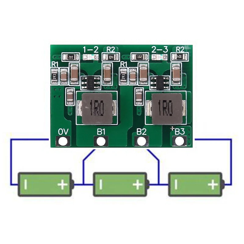 موازن نقل الطاقة ، لوحة حماية بطارية ليثيوم LiFePO4 ، لوح PCB BMS ، 3S ، 1300MA ،