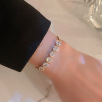 Flashing Transparent Round Rhinestone Rope Bracelets Adjustable Hand Chain Bangle K-pop Star Popular Hand Rope Accessories Gifts