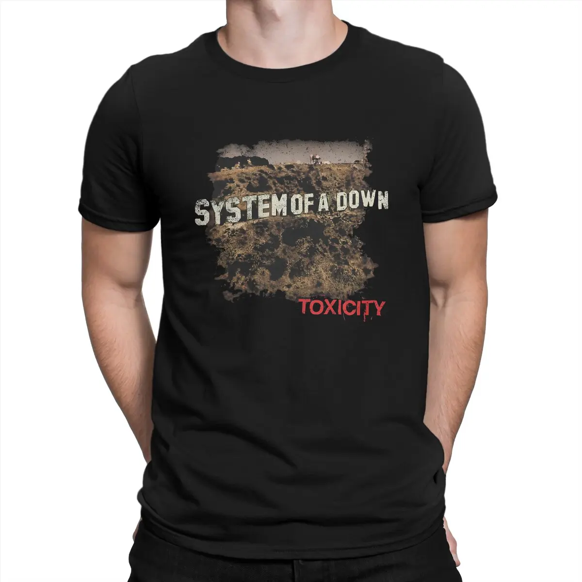 

The Toxicity Tri-Blend T-Shirts Men System of A Down Awesome Cotton Tee Shirt Crewneck Short Sleeve T Shirts Summer Tops