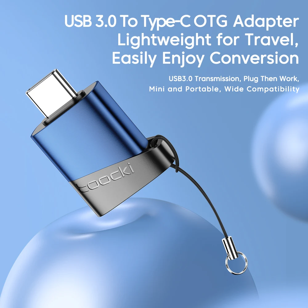 Toocki-Adaptador USB 3,0 OTG, Micro USB tipo C macho a USB tipo C hembra, adaptador de datos para Huawei, Xiaomi, Samsung, convertidor de carga