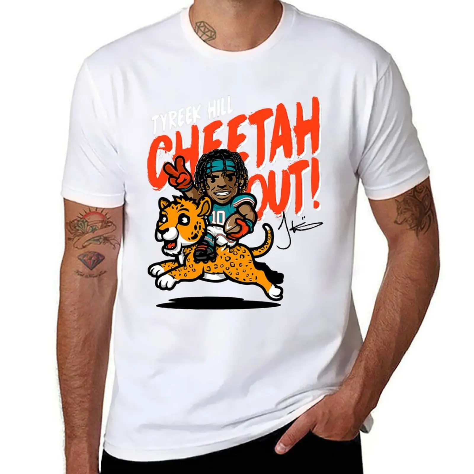 

Tyreek Hill 18 T-Shirt anime t shirts oversize t shirts for man cotton T-Shirt