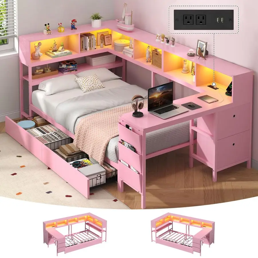 Twin Corner Bed Wit…