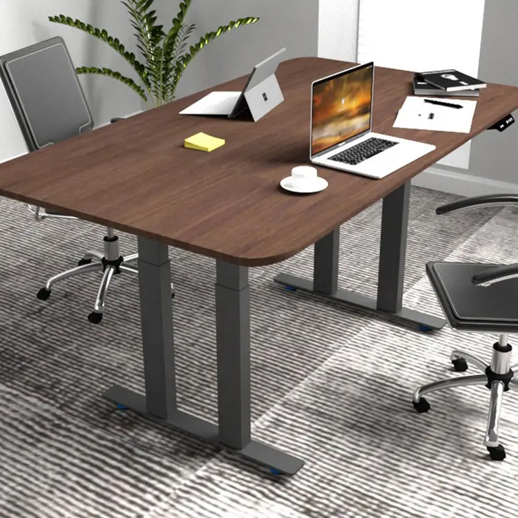 Подъемный моторизованный металлический регулируемый стол с высотой, эргономичный электрический подъемный стол, офисная мебель, современная