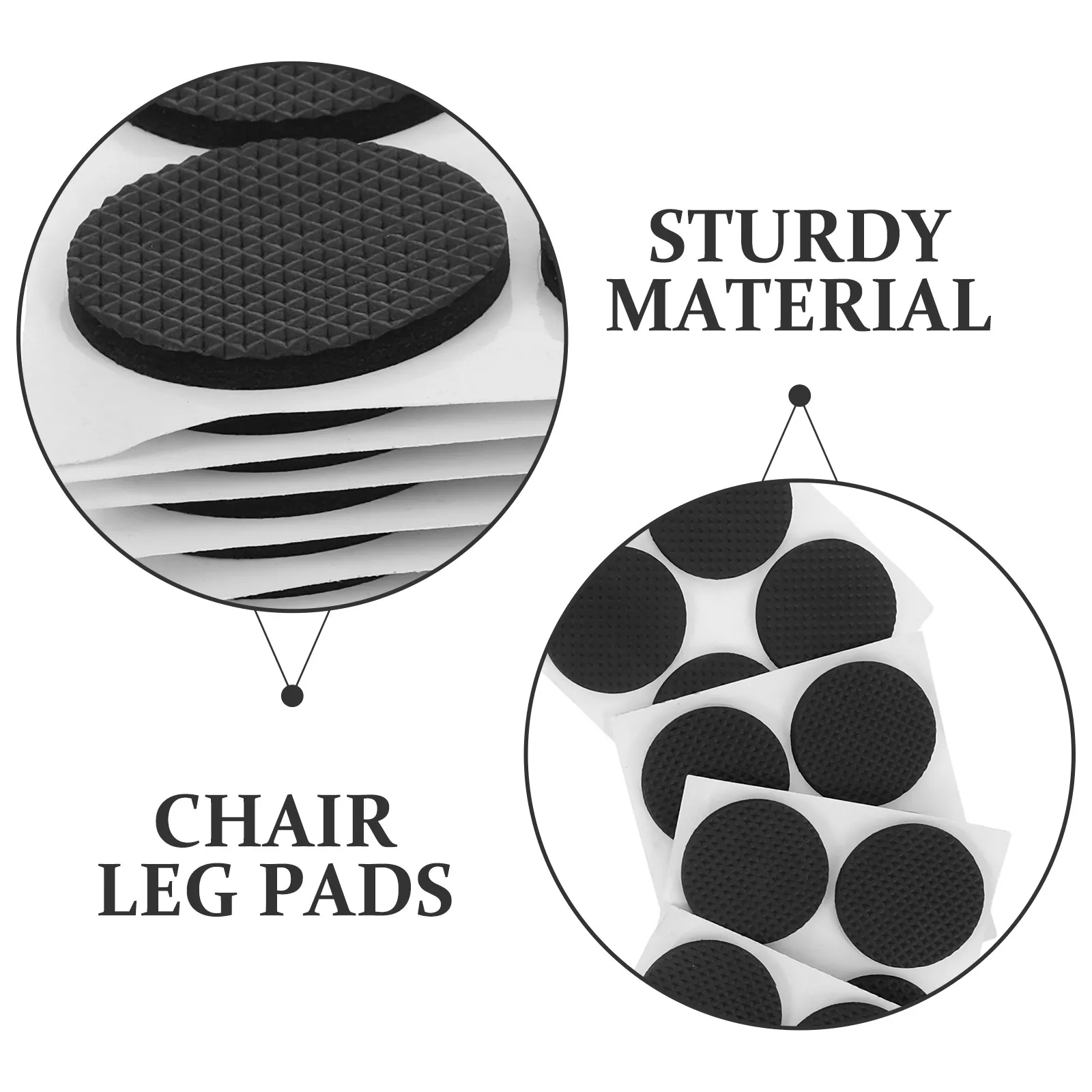 60Pcs Round Furniture Leg Pads 1.6x1.6inch Thickened Eva Table Chair Stool Floor Protectors Non-Slip Cushion for Hardwood Tile