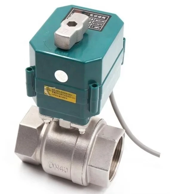 

12v DN15 DN32 DN50 SS304 Female BSP NPT CTF-001 With Manual Override 10nm Motorized Ball Valve