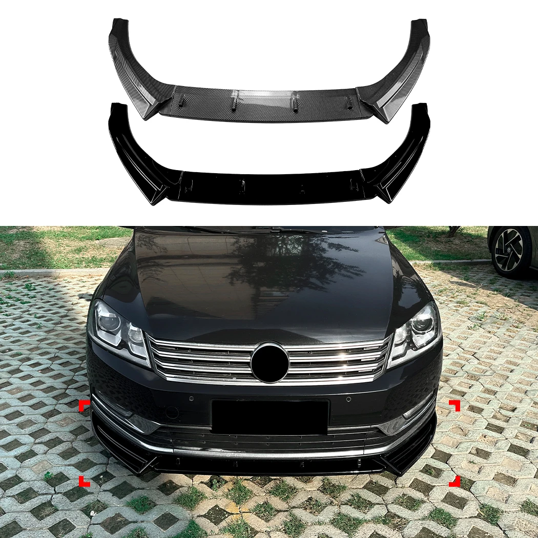 

For VW Passat B7 Standard Edition 2011-2015 Front Bumper Spoiler Lip Lower Body Kit Diffuser Splitter Tuning Guard