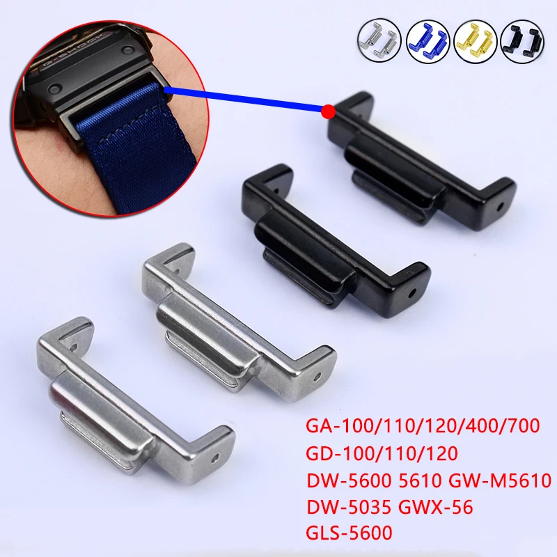 Stainless Steel Adapter for Casio G-Shock GA-110/100/120 GD-100/110/120 DW5600 5610 GW-M5610 DW-5035 Refit Connector Accessorie