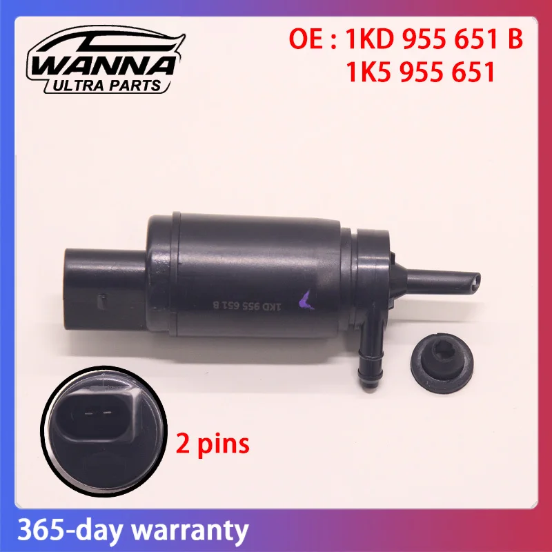 

OE 1KD955651B 1K5955651 Windscreen Washer Pump For Passat Jetta Bora Beetle Caddy Audi A3 A4 A5 A6 Octivia Superb 1KD 955 651 B