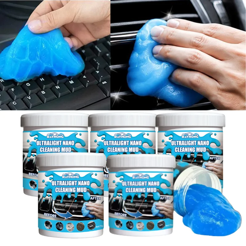 Super Car Cleaning Gel Reusable Nano Dust Cleaning Mud Universal Slime Cleaner For Car Air Vent Keyboard Laptop Household Dust