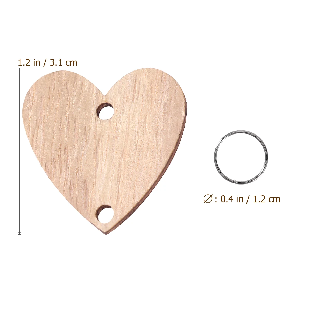 50 Pcs Label Wooden Board Calendar The Circle Bamboo Birthday Reminder Plaque