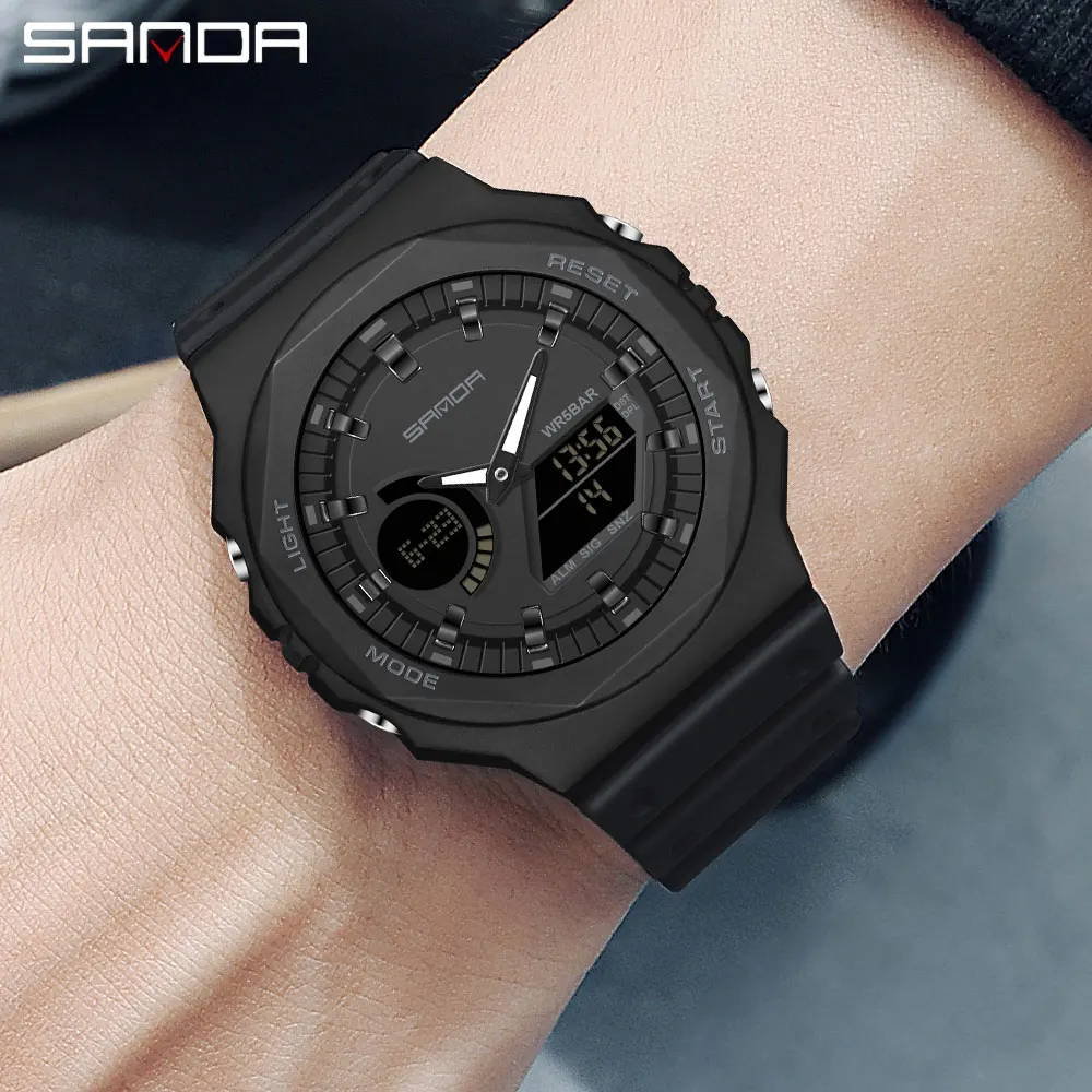 

SANDA Outdoor Sports Watches Men Ms LED Digital Watches Military Waterproof Date Electronic Watch Boy Girl Relogio Masculino