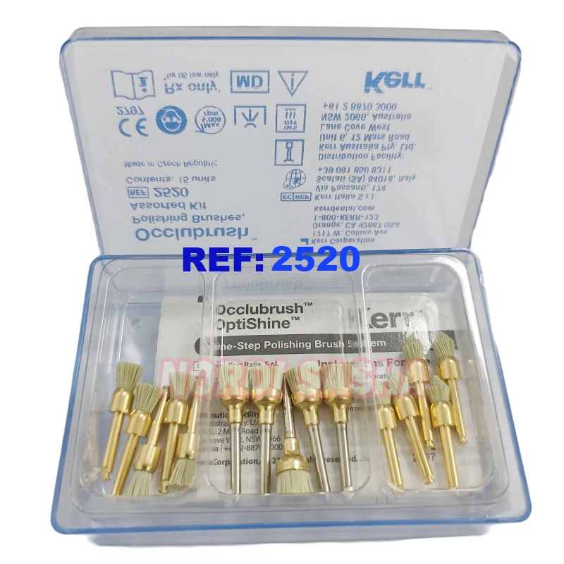Kerr Occlubrush Polishing Brushes Assorted Kit REF2520 Dental Gold Brush Kerr Small/Regular Cup Point Polishing Brushes - view 4