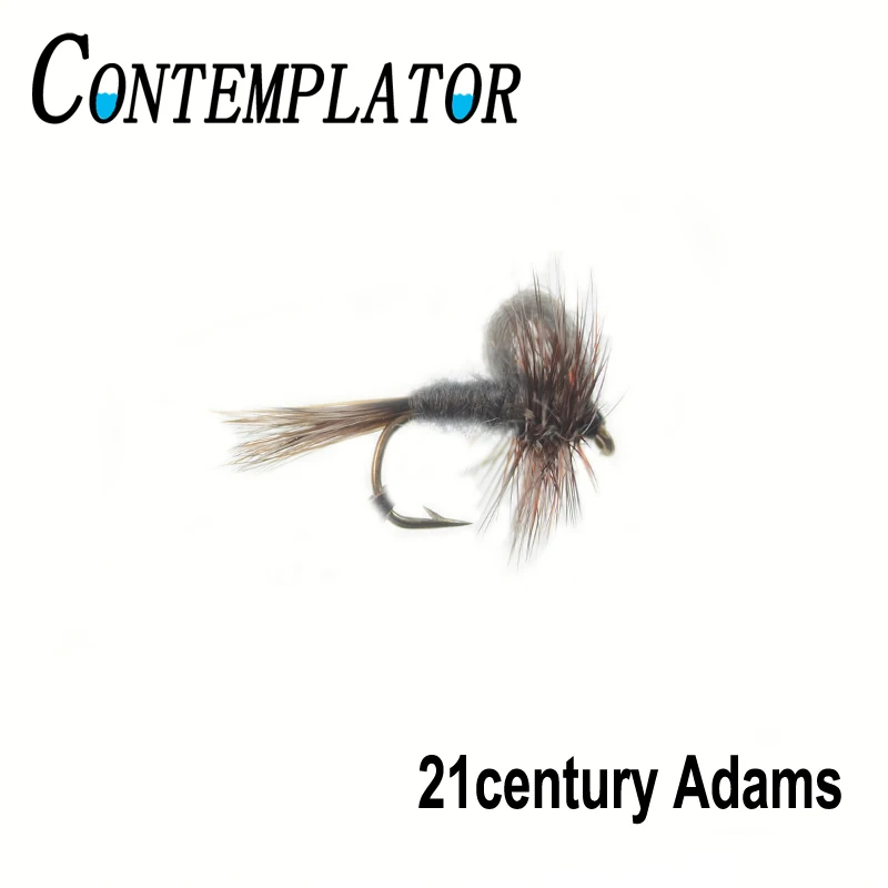 Kontemplator 5 sztuk 12 # 21st wieku Adam standardowy Hackle Fly dla pstrąga połowów Par doskonałości suche muchy Fly Fishing Lure Bait