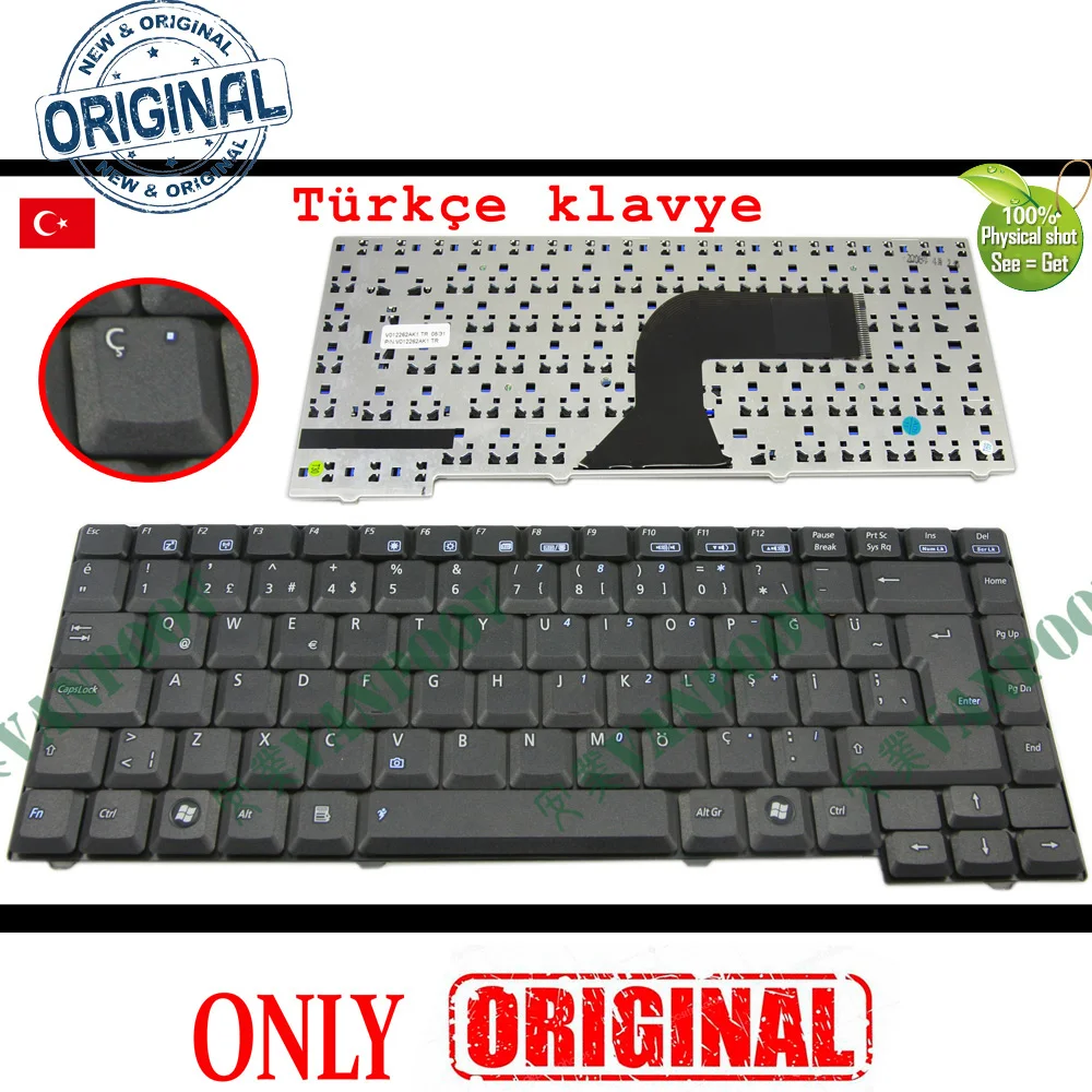 

NEW Notebook Laptop Keyboard for ASUS A3A A3E A3H A3V F5 F5R F5V F5Z F5S G2 Black V012262AK1 MP-07B36TQ-5283 Turkish TR