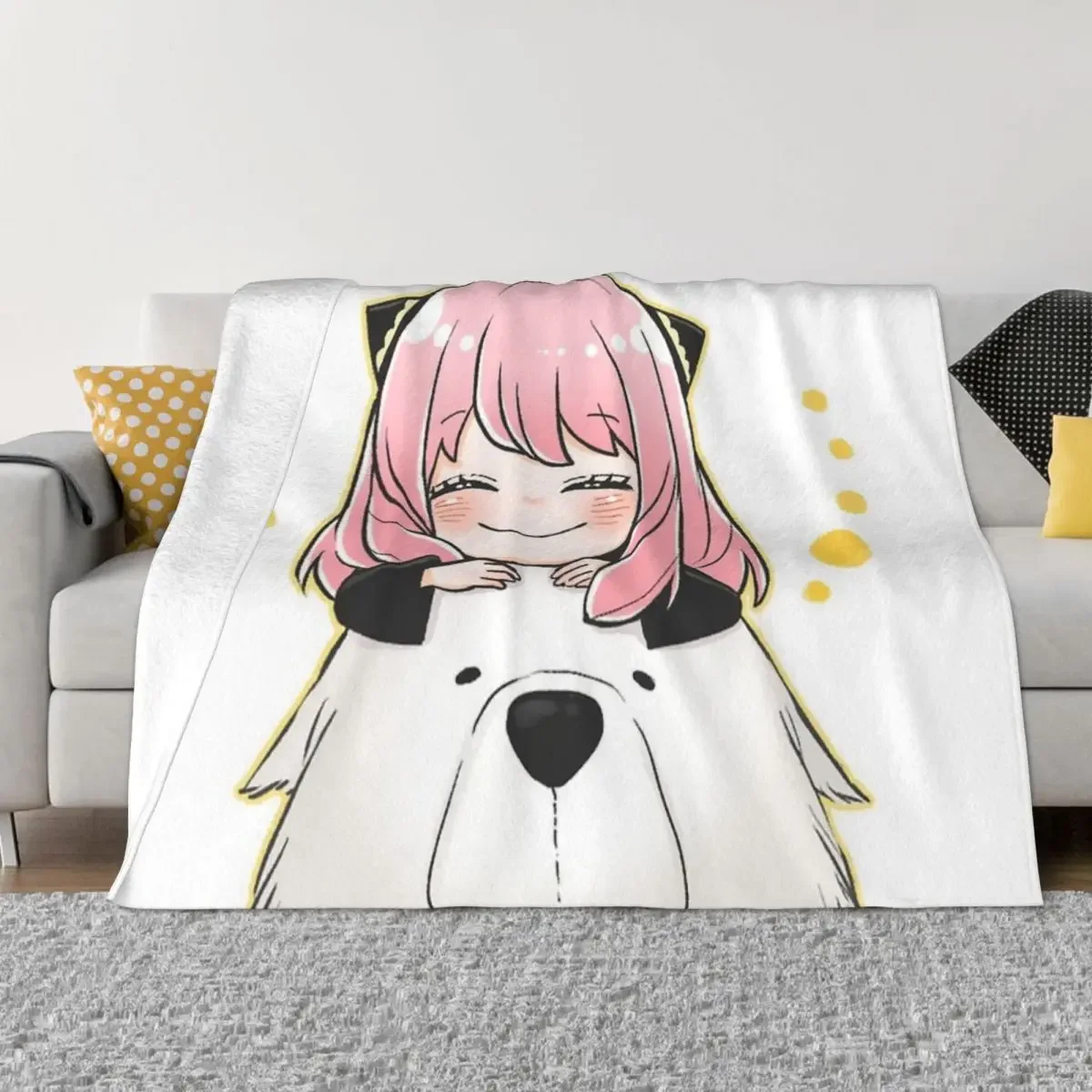 Anya مزور-أنيمي بطانية رمي صوف للفتيات الصغيرات ، بطانية عائلة Spy X ، الفانيلا ، هدايا شخصية للأصدقاء