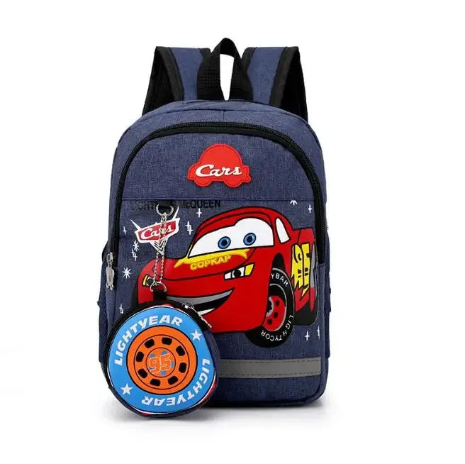 Disney Kids Boys Girls 95 Car Backpack Schoolbag Kindergarten Bags Child Cartoon Travel Plush Toy Backpacks Gift