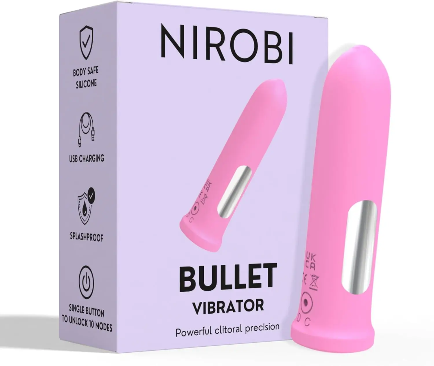 Bullet Vibrator for Women, Quiet Mini Vibrator, Body Safe Silicone, Waterproof, USB Rechargeable, Ladies Personal G Spot Adult