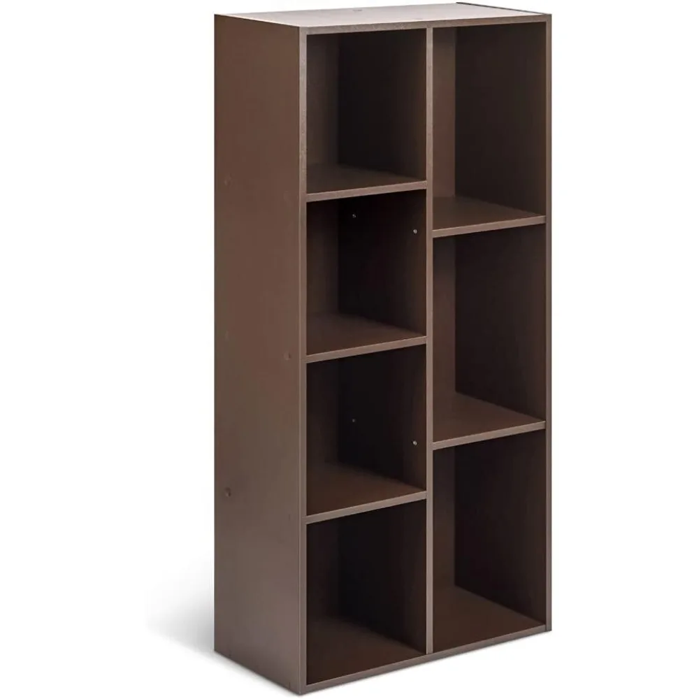 

Basics 7 Cube Organizer Bookcase, Storage Shelves, Book Shelf, Espresso, 9.3"D x 19.5"W x 41.7"H