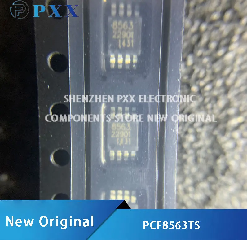 2Pcs、 New Original  PCF8563TS PCF8563TS/5,118 PCF8563 Real Time Clock (RTC) IC Clock/Calendar I2C, 2-Wire Serial   TSSOP-8