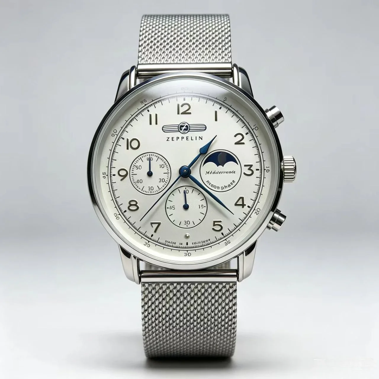 2026 Zeppelin Moon Phase Men's Quartz Watch Classic Fashion Leisure Sports Life Waterproof Precision Timing Watch