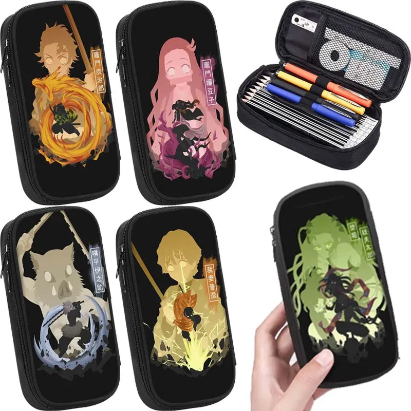 

Demon Slayer Kamado Tanjirou пенал большой емкости Kawaii чехол для ручек органайзер для канцелярских принадлежностей сумка-карандаш школьные принадлежности подарки
