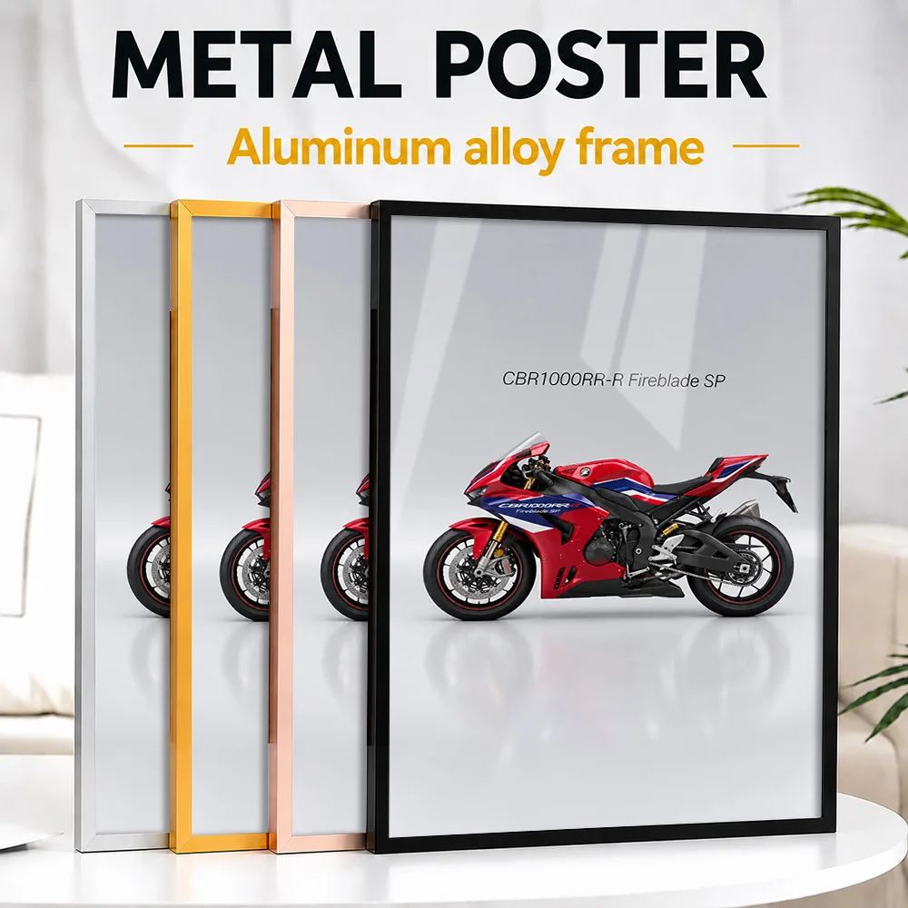 Japanese CBR1000RR-R Fireblade SP Grand Prix Red Motorcycle Framed Metal Print Customized Precision Machine Wall Art For Garage