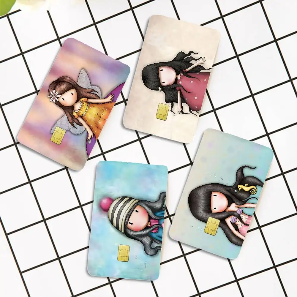 Cute G-Gorjusses Cartoon S-Santoro Diy Credit Debit Card Sticker Party Sticker Decoration Waterproof Small Chip Card Sticker