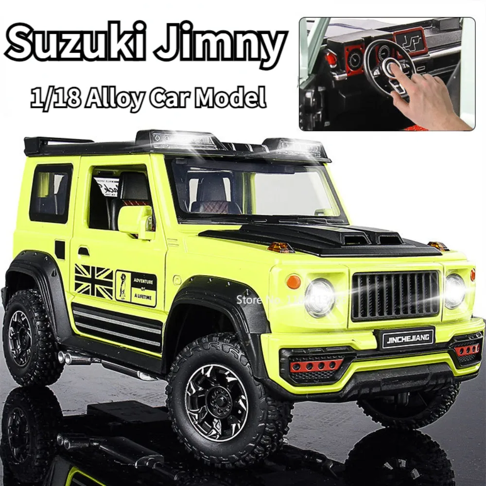 1:18 Alloy Car Model Toy SUZUKI Jimny Off-Road Vehicle Diecasts Toy SUV Car Model  with Sound Light Vehicles Toys for Kids Gifts