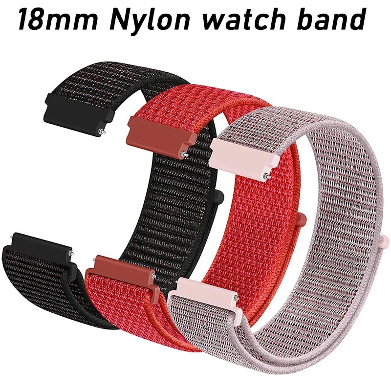 18MM Nylon Loop Band For Xiaomi Mi Smart Watch Straps Women Sports Bracelet For Garmin Vivoactive 4S/Venu 2s Correa Wristband