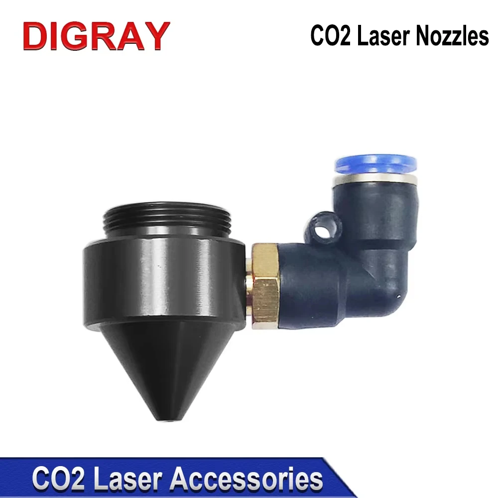 DIGRAY Co2 Laser Air Nozzle for Dia.20 FL50.8mm Focus Lens for Laser Head at CO2 Laser Cutting Machine