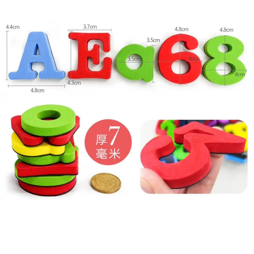 24pcs Soft EVA Magnetic Letter Sticker EVA Foam Washable Magnetic Letter Refrigerator Sticker Magnetic Alphabet Letters Number