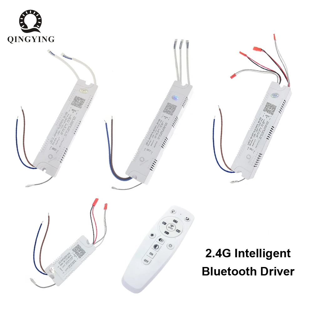 Driver inteligente bluetooth 2.4g, 40w 50w 60w 80w 120w 240w, controle remoto por aplicativo, fonte de alimentação, escurecimento e transformador de