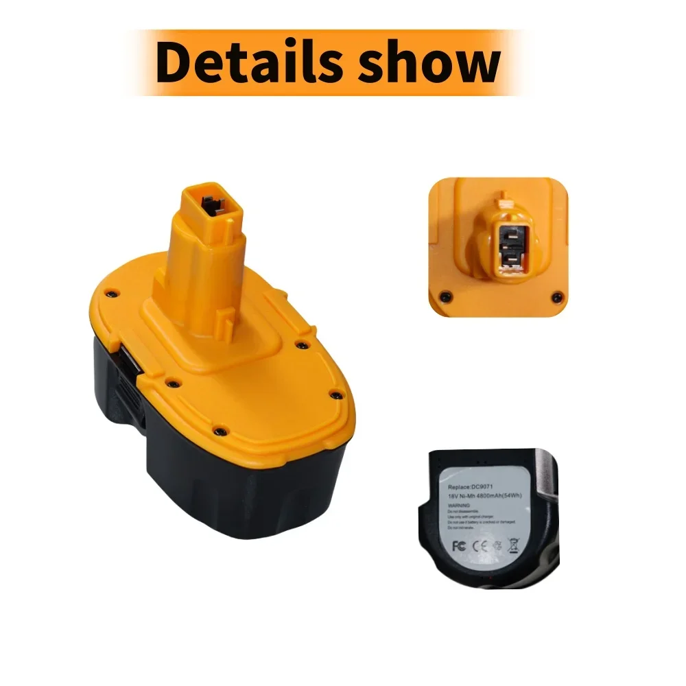 DC9096 per Dewalt 18V 4800/6800/9800/12800mAh ni-mh batteria DC9098 DC9099 DW9095 DW9096 DW9098 DE9038 DE9096 batteria per utensili elettrici