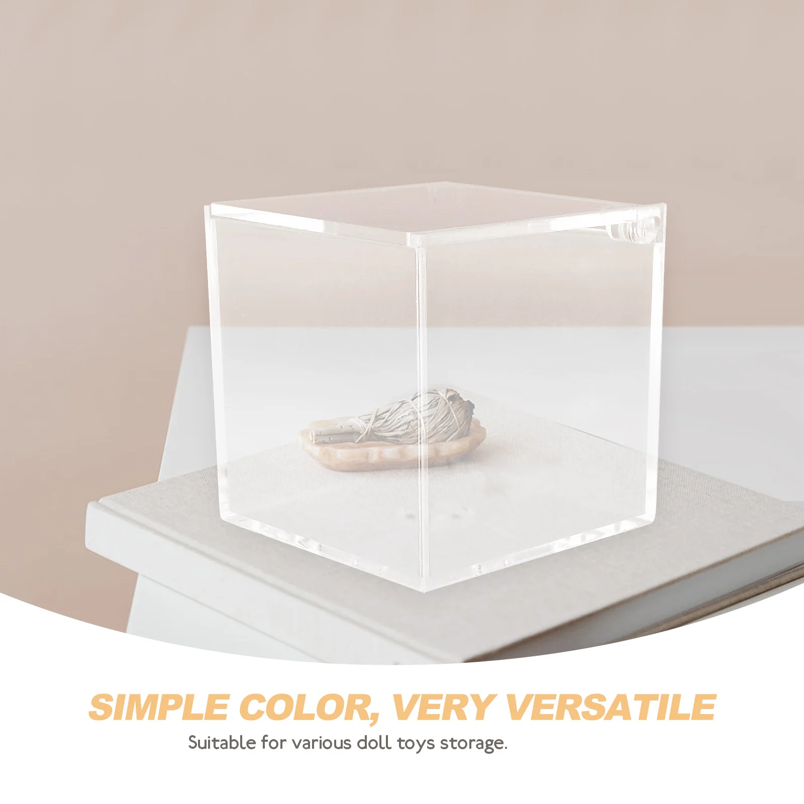 

2pcs Acrylic Storage Box 8cm Clear Display Case for Figures Model Box Transparent Dustproof Container