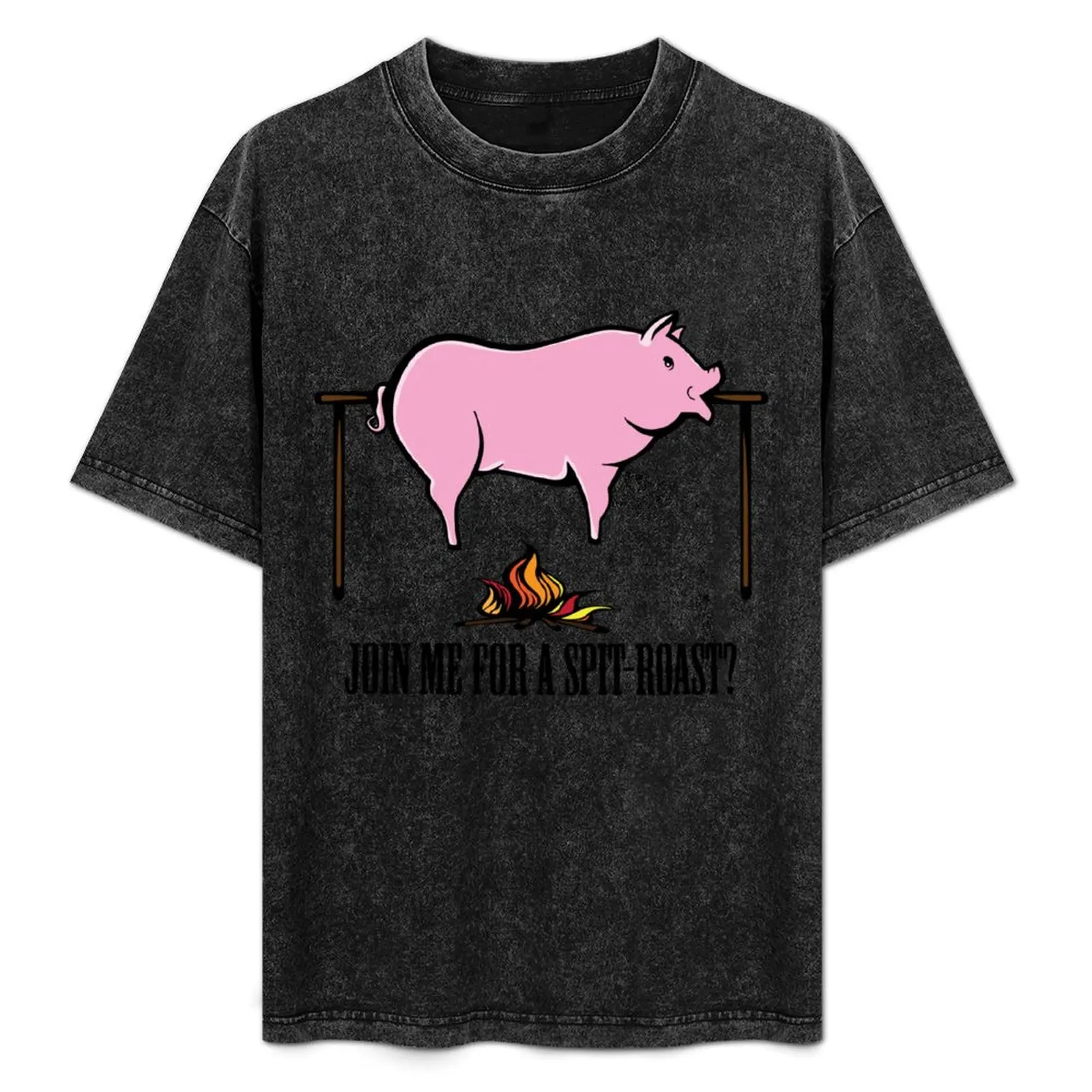 A Spit-roast T-Shirt Fashion Casual Short Sleeve Top