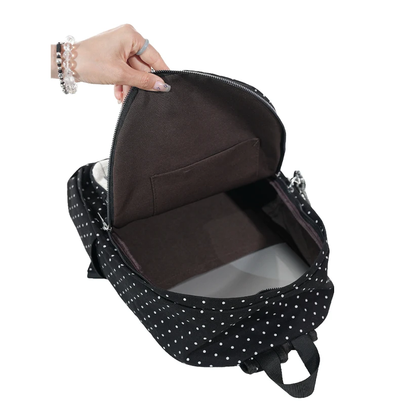 حقيبة ظهر للطلاب من Piano Key Polka Dot جديدة أنيقة وبسيطة ومتعددة الاستخدامات وخفيفة الوزن وسعة كبيرة على الطراز القديم للجنسين حقيبة ظهر للكمبيوتر المحمول #5