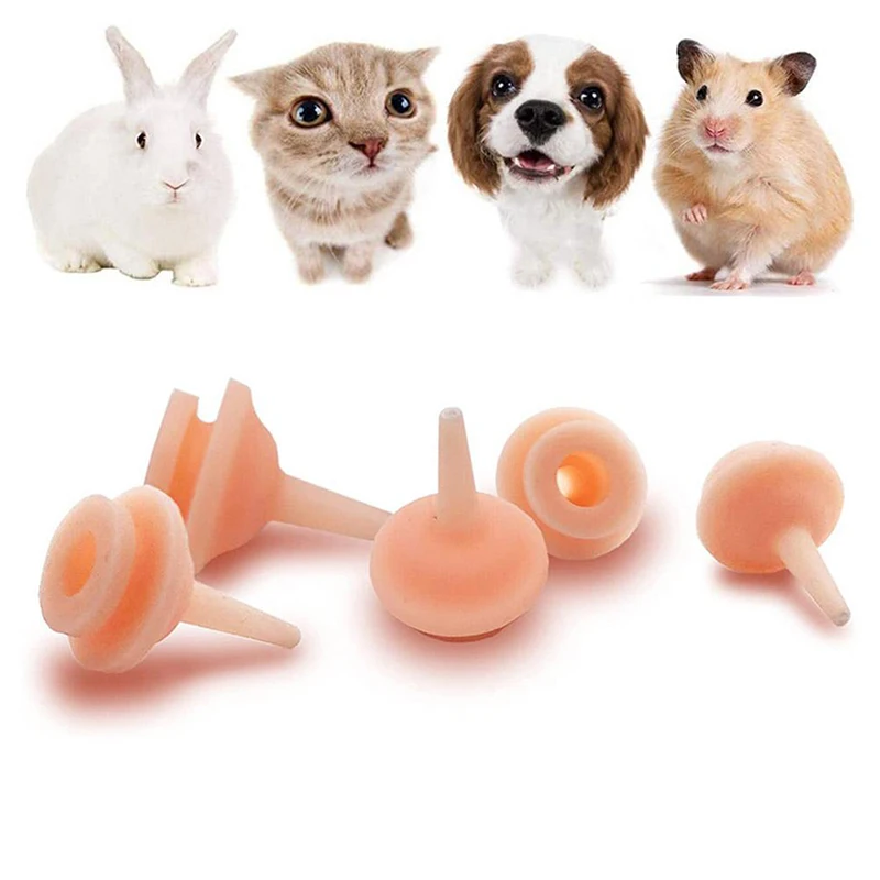 1pcs Mini Feeding Nipple Universal Pet Cat Silicone Artificial Feeding Pacifier For Newborn Kittens Puppies Rabbits Small Animal