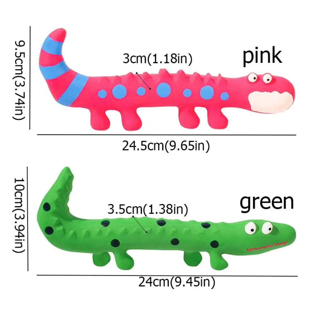 Artykuły dla zwierząt Pies z kreskówek Lateksowa piszcząca zabawka w kształcie jaszczurki Odporne na gryzienie zabawki do żucia dla szczeniąt Interaktywna zabawka trzonowcowa dla psa Łagodzi nudę