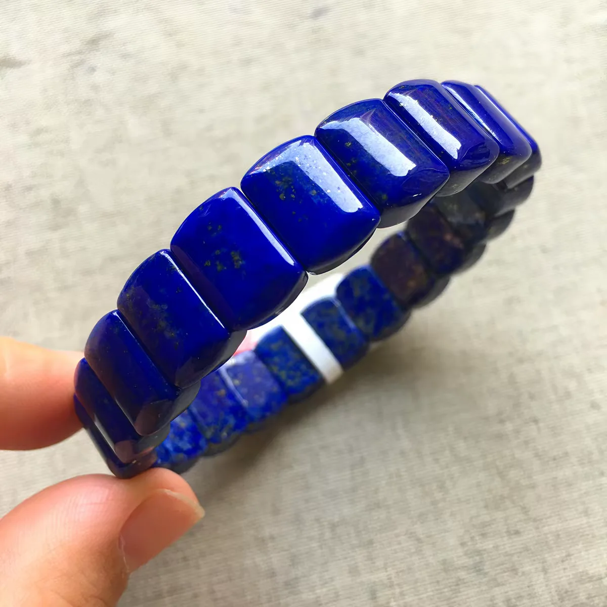 Natural Blue Lapis Lazuli Rectangle Beads Pendant Necklace 16x13mm Women Men Beads Jewelry Gemstone AAAAAA