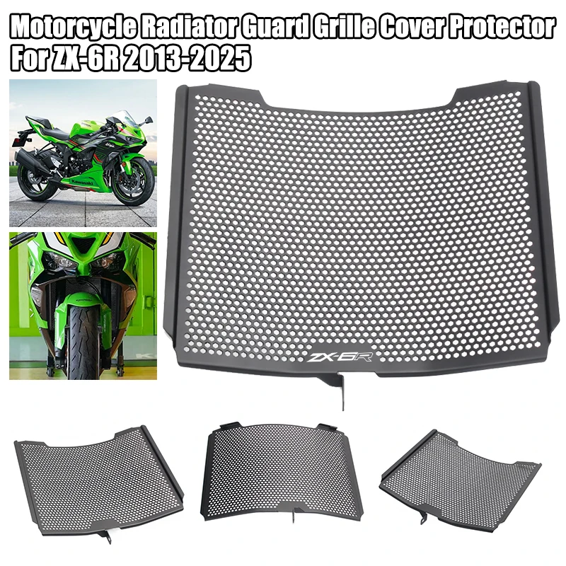 

For KAWASAKI NINJA ZX-6R ZX6R 2013-2025 2024 2023 Motorcycle Accessories Radiator Guard Grille Cover Protector Protective Grill