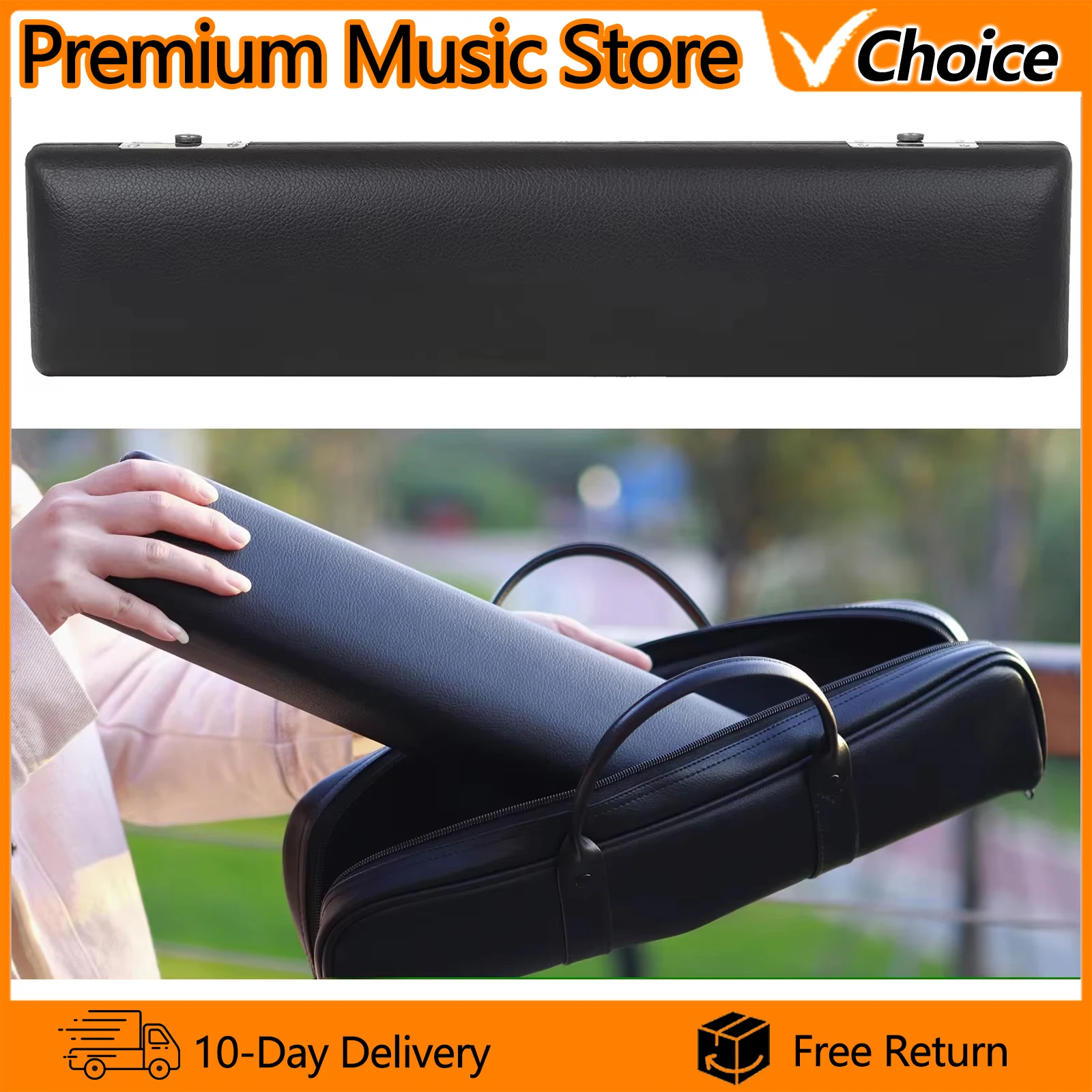 IRIN Flute Bag Set Portable 16-Hole Flute Case Flute Box High Grade Leather Padding High-Grade Bag Musical Instrument Accessory