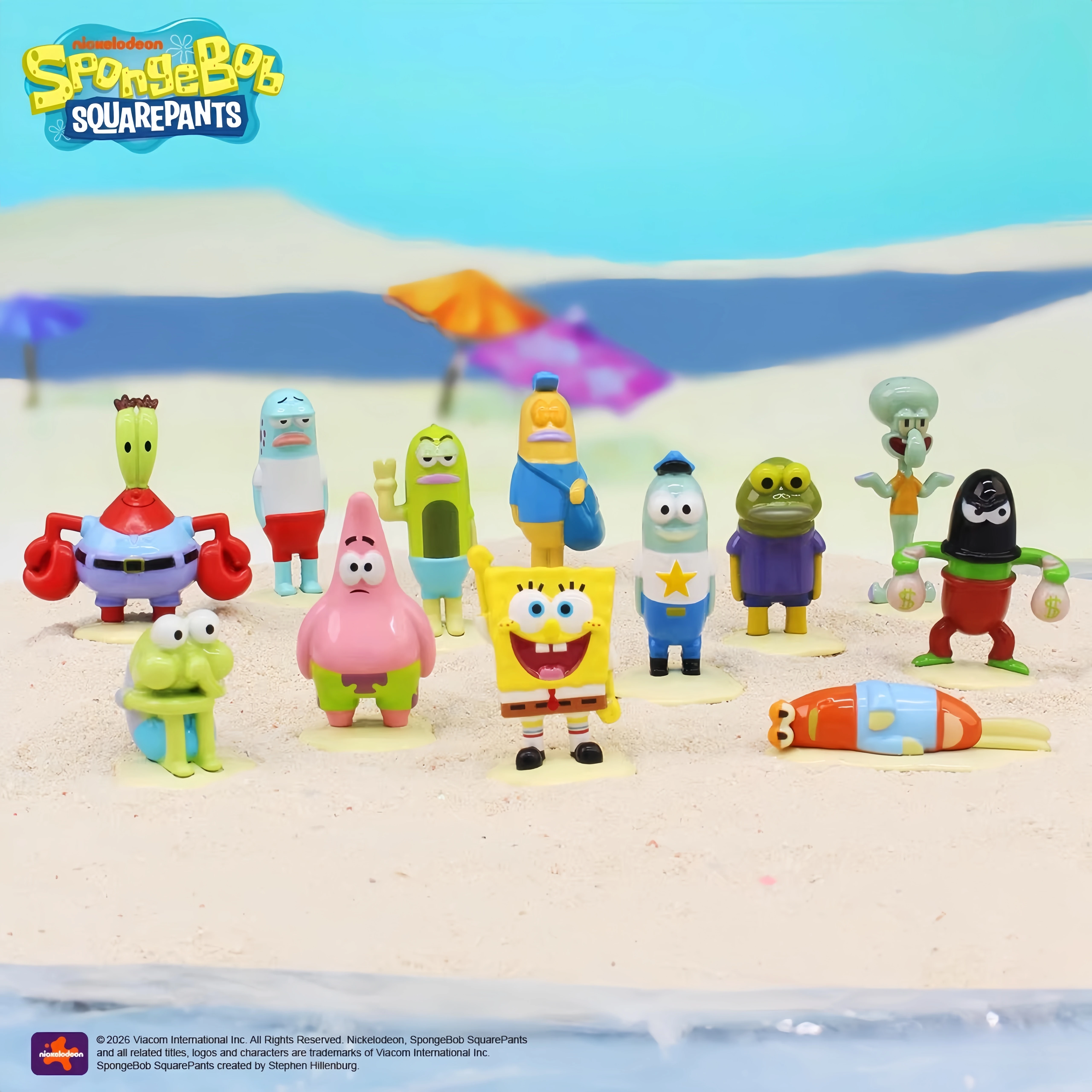 1PC Alloy SpongeBob SquarePants Blind Box Toy Fish Life Series Stress Relief Fish Tank On-Board Ornament Trendy Holiday Gift view 2