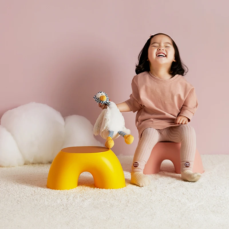 

Nordic Home Mini Stool, Rainbow Cartoon Chair, Thick Non-Slip Bathroom Seat, Multi-Scene Kids Footrest, Creative Decor Stool