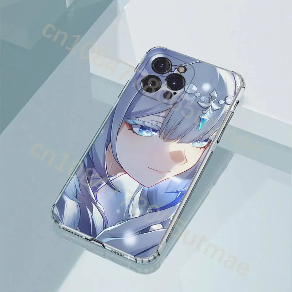 Genshin Impact Tsaritsa Empress of Ice Phone Cases For iPhone17,16,15,14,13,12,11,Pro,Max,Plus Luxury Camera Protection Plastic