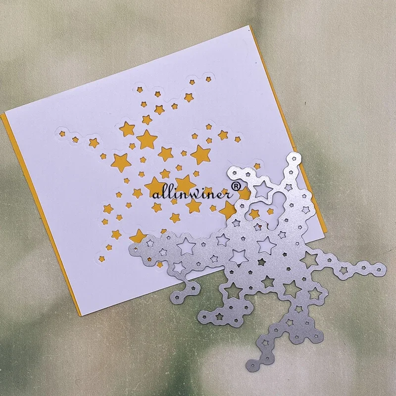 Irregular background of stars Metal Cutting Dies Stencils Die Cut for DIY Scrapbooking Album Paper Card Embossing