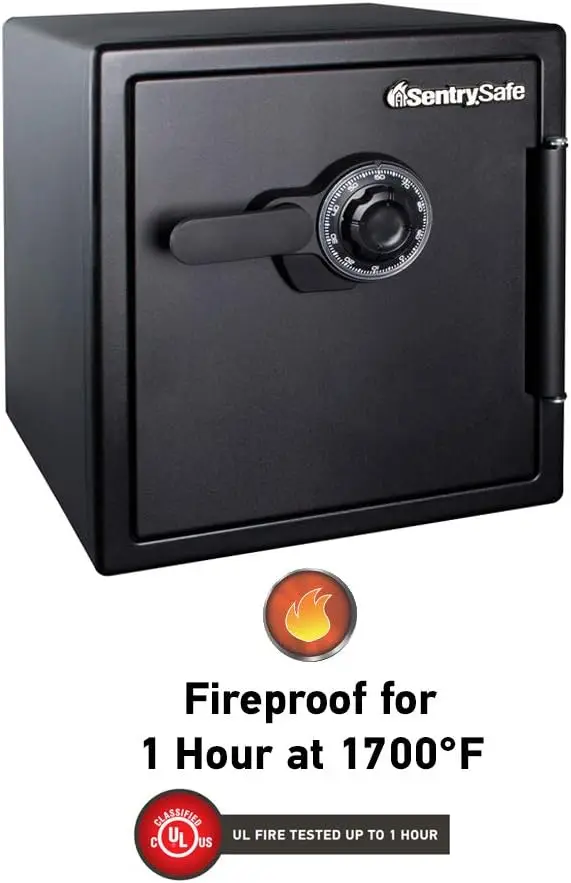 SFW123CU Fireproof Waterproof Safe with Dial Combination, 1.23 Cubic Feet, Black & 912 Tray Accessory, For SFW082 and SFW123 Fir