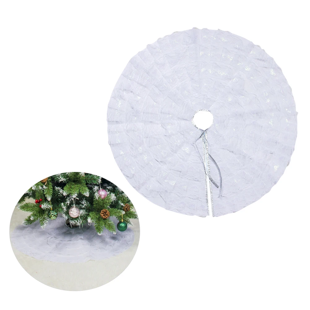 

Christmas Tree Skirt Decoration 2023 Xmas Tree Apron Mat Base Skirts Home Office Hotel DIY Party Holiday Ornament Festive