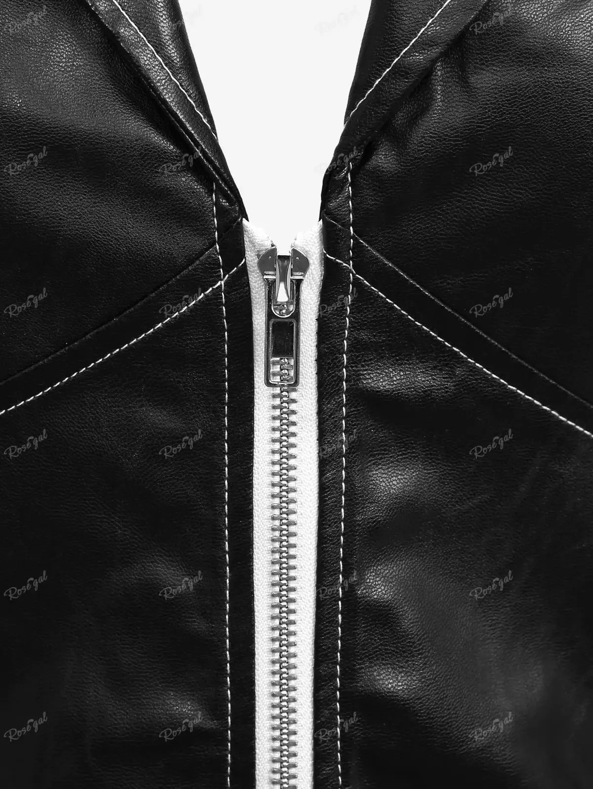 Abrigos góticos para mujer, cuello vuelto, Panel de PU, media cremallera, costura superior, corsé Peplum, abrigo de manga larga, prendas de vestir negras