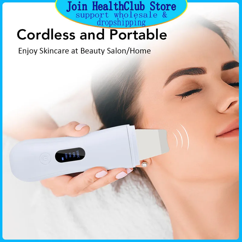 Épurateur Peeling points noirs dissolvant Machine ultrasons peau EMS nettoyage du visage en profondeur Ion acné pores nettoyant pelle pour le visage