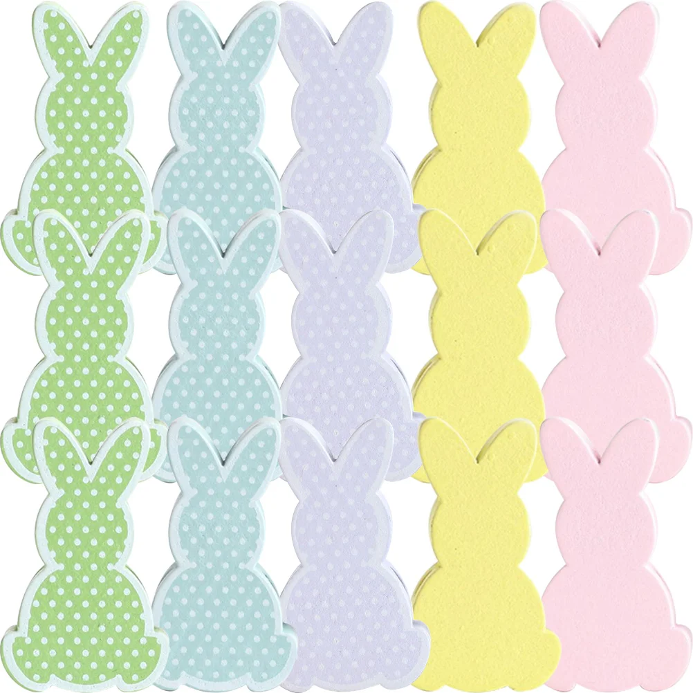 

24Pcs Wooden Rabbit Beads Bunny Charm DIY Jewelry Supplies for Necklace Bracelet Making Wood Spacer Beads Decorative Craft